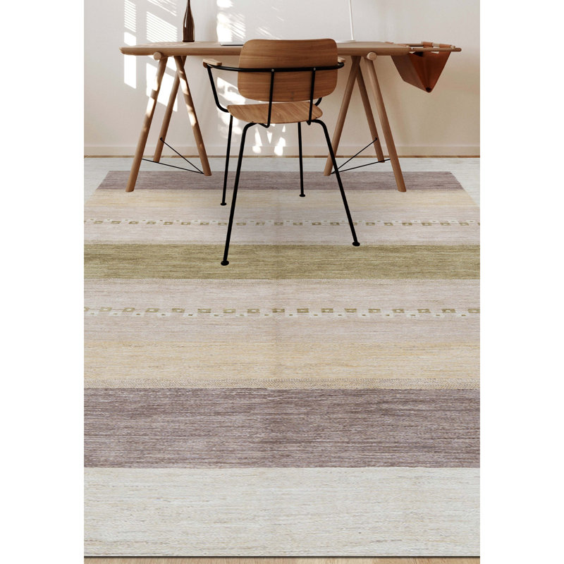 Gabbeh Wool Striped Area Rug