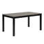 Ensemble de table de salle à manger 6 pièces avec banc et chaises, ensemble de table de salle à manger pour 6 personnes avec banc, ensemble de table de salle à manger en bois pour cuisine, salle à manger, gris clair et noir deux tons