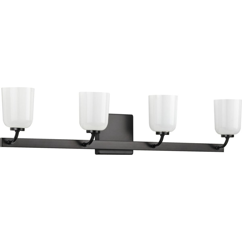 Éclairage pour meuble-lavabo 4 lumières Ruda, Noir