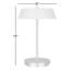 Pretoria 14 po Lampe de table à DEL intégrée en nickel brossé avec abat-jour en métal bleu sarcelle, marche / arrêt tactile et ports de charge USB-438303160-438303163