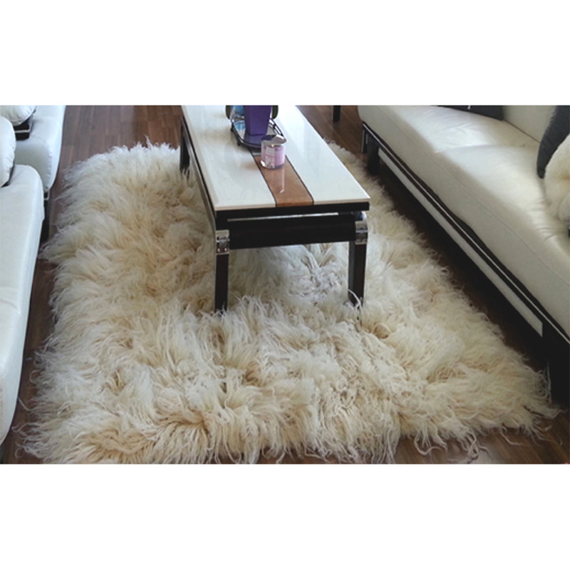 Wild and Gorgeous Greek Flokati Rug. Exotic  6" natural wool pile. Shaggy Wool Area Rug