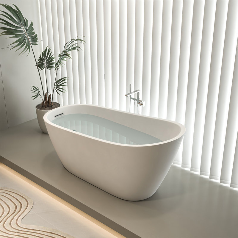 67" Acrylic Freestanding Slipper Bathtub