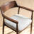 Amaroo Solid Mango Linen Upholstered Dining Arm Chair In Honey Date