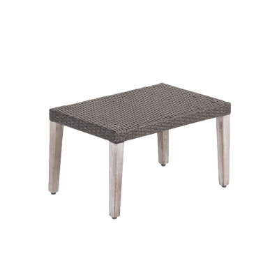 Repose-pieds en bois et osier Hampton