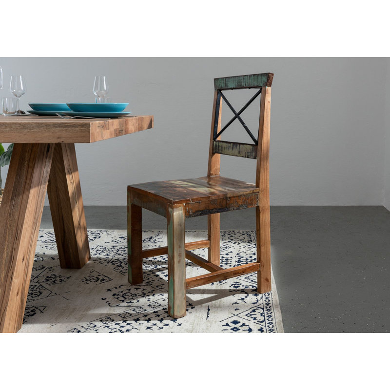 Nature Of Spirit 45cm H Solid Wood Cross Back Side Chair