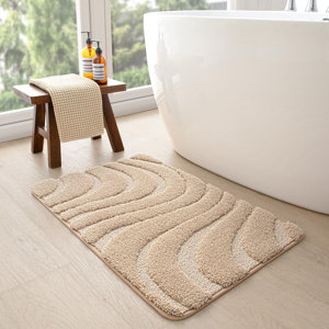 Gagetown Microfiber Bath Rug with Non-Slip Backing