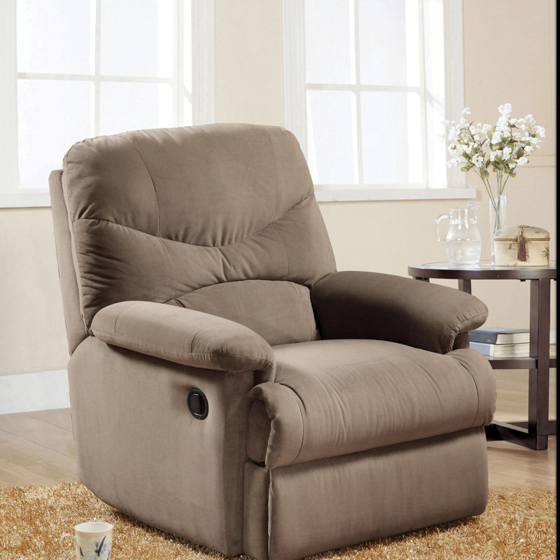 Fauteuil inclinable en microfibre, Marron clair