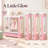 33.5'' Wide Kids Armoire with Mirror, Storage Shelves, Hanging Rod and Jewelry Cabinet -Pink