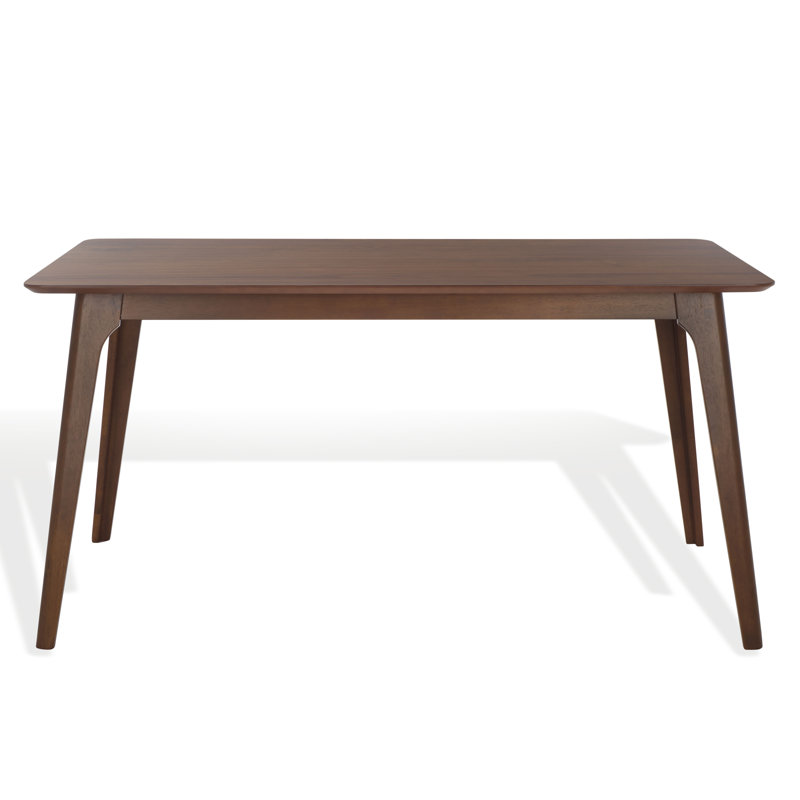 Madina Rectangle Wood Dining Table, Walnut