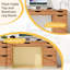 Bureau de direction avec tiroirs de rangement, bureau d'ordinateur de 54 pouces avec 7 tiroirs et classeur pour bureau à domicile, chambre à coucher, espace de travail-1441624312