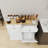 White Two-drawer Tilt-out Trash Cabinet – 10-gallon Kitchen Waste Bin Storage With Hidden Compartments & Countertop