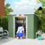 Outsunny 7 x 4ft Galvanised Steel Garden Shed, with Foundation Kit - Grey-120309169