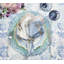 Ray Placemat in Periwinkle/Seafoam