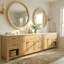 Miroir mural rond encadré en bois massif, miroir décoratif pour salle de bain-696575123-696575149