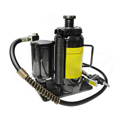 Air Hydraulic Bottle Jack, 20 Ton/40000 LBS Bottle Jack, 10.23-20.07 Inch Lifting Range, Manual Handle And Air Pump, For Car, Pickup, Truck, RV, Auto Repair, Industrial Engineering