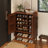 Nut-Brown Solid wood Shoe Storage