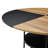 47.3-inch Diameter Dining Table With Double Storage Compartments - Wood And Black Fan-shaped Detail For Home Chic Spacious & Panels Stylish Decor