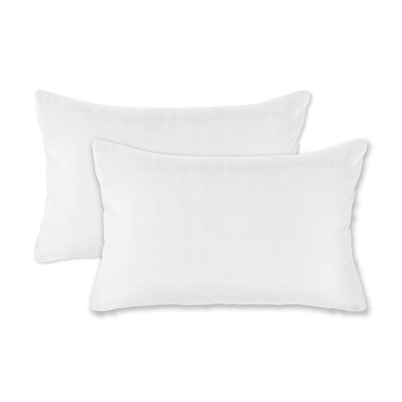 Natural 13" x 19" Rectangular Acrylic Outdoor/Indoor Pillow Set