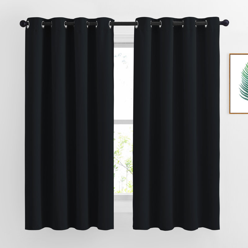 Rideaux obscurcissants pour chambre à coucher à triple tissage en microfibre à œillets avec panneaux isolants unis et rideaux pour salon