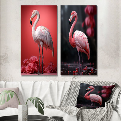 «Monochome Flamingo Fading Glow» «Monochome Flamingo Fading Glow» 2 - pièces sur