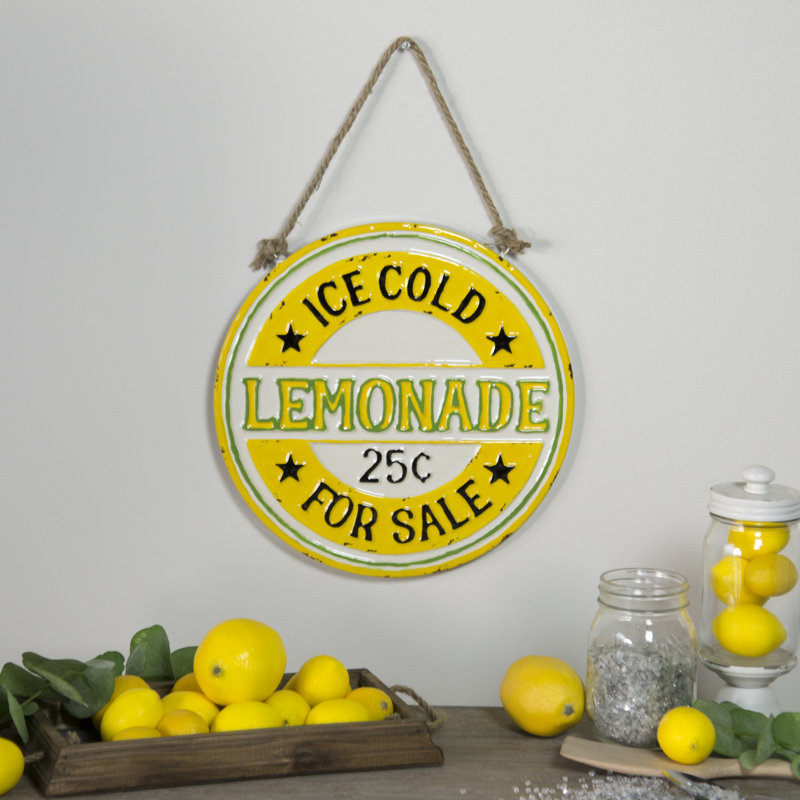Enseigne à solde en métal "limonade 4"