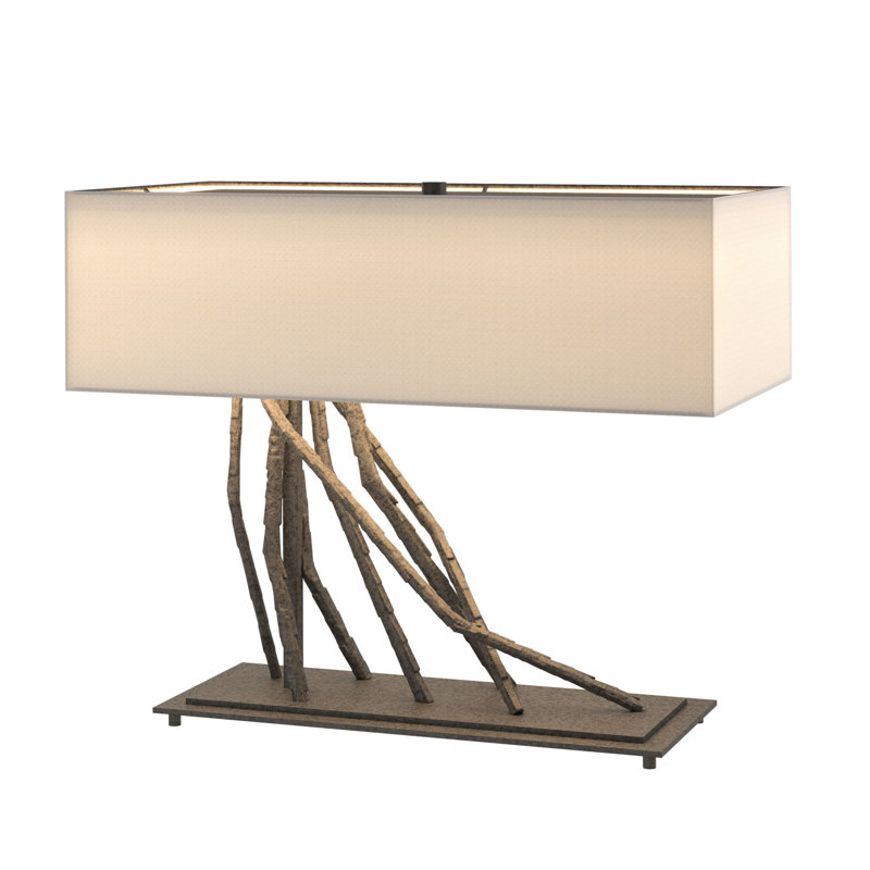 Brindille 16.5" Table Lamp, Flax, Natural Iron
