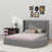 Jakayle 3 Drawers Upholstered Platform Bed with Wingback Headboard and Side Bench-1767305164