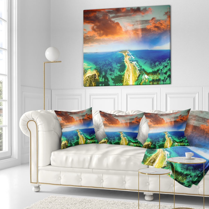 Coussin héliporté Schafer, 16 po x 1 po, Coussin décoratif