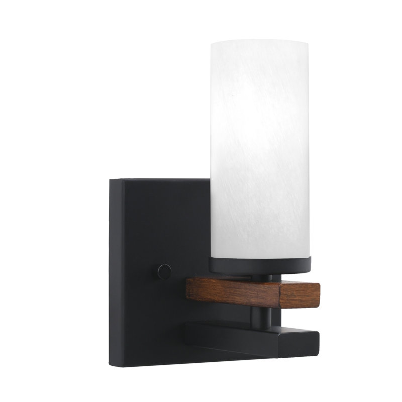 Applique murale Belmont, Noir mat/brun