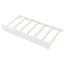 Lit de jour simple en bois avec tablettes de rangement, dossier rembourré, USB et lit gigogne, blanc-614186489