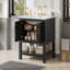 Meuble-lavabo moderne avec design élégant en sergé, pour un rangement efficace-126671629
