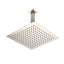 Pomme de douche 16 po et fixation au plafond à main - Finition nickel brossé, laiton avec douchette, nickel-127368518