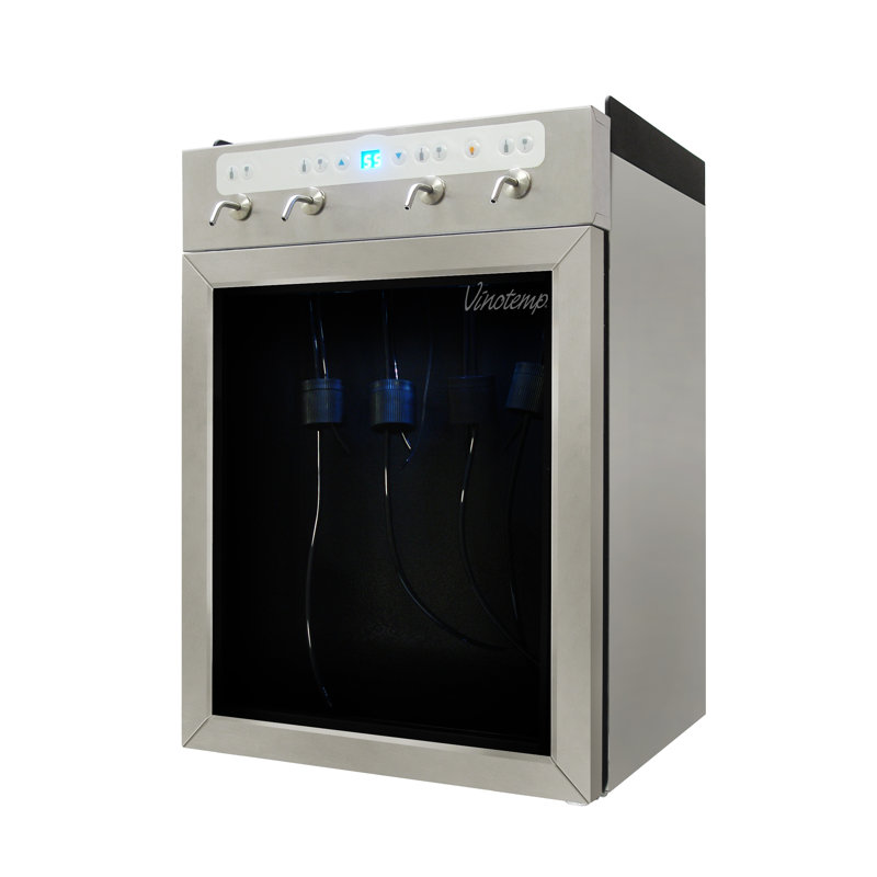 Vinotemp Wine Dispenser with Push Button Controls, Stainless Steel