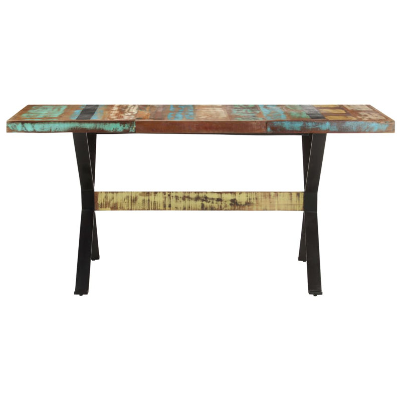 Randal Rectangular Wood Top Dining Table with Wood Base, 76cm H x 140cm W x 70cm D