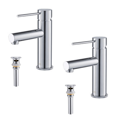Circular X Single-handle Bathroom Faucet with Drain Assembly