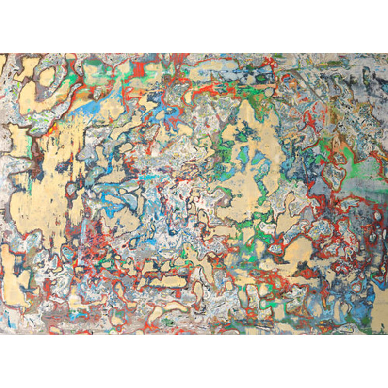 Adrift - Peinture sur toile avec cadre flottant, Cadre blanc