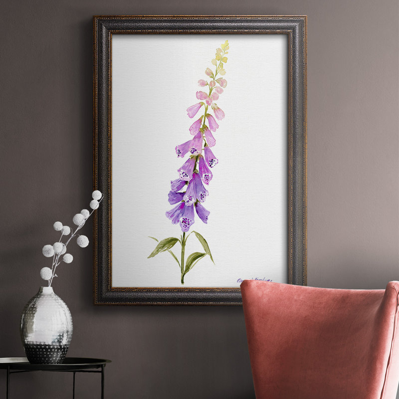 Toile encadrée de qualité supérieure Annie 's Foxglove I - prête à être accrochée, H 20 po x l 16 po x P 1 po