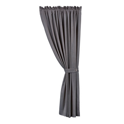 Luna Washed Linen Romantic Shabby Elegance Farmhouse Lined 48x108 inch Curtain
