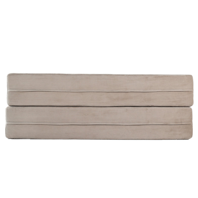 Lit convertible pliable sans dossier de 21 po avec matelas en mousse à mémoire de forme et 2 coussins pour la vie en appartement