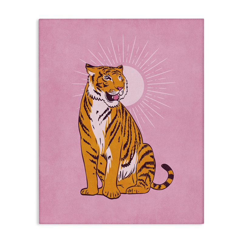 Art mural sur toile rose Preppy, H 20 po x l 16 po