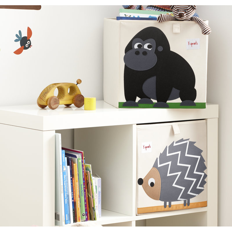 3 Sprouts - Toy Storage Cube for Baby and Kids - Gorilla