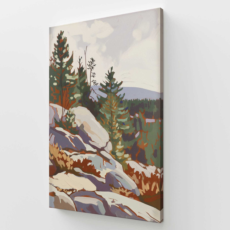 Rocky Mountain View I Print on Canvas, 72" H x 48" W x 1.25" D, Wrapped Canvas