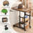 Height Adjustable C-Shaped End Table with Charging Station