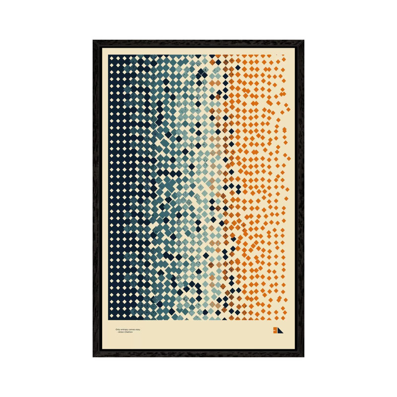 Entropy - Print on Canvas, 101.6 cm H x 66.04 cm W, Black Framed