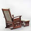Chaise berçante en bois massif