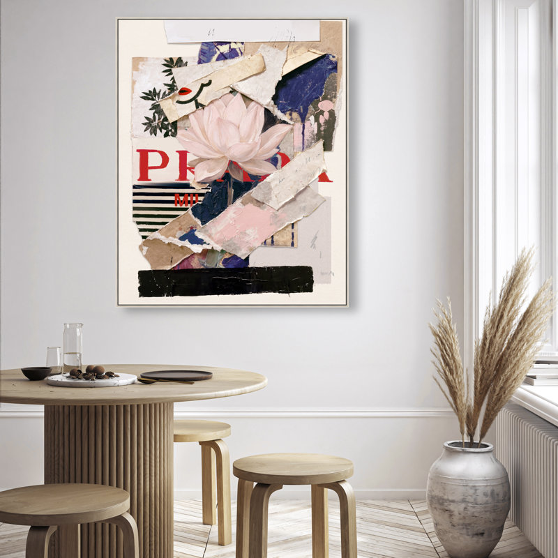 Milano Collage Print by Oliver Gal, 37"H x 46"W, Silver Floater Frame