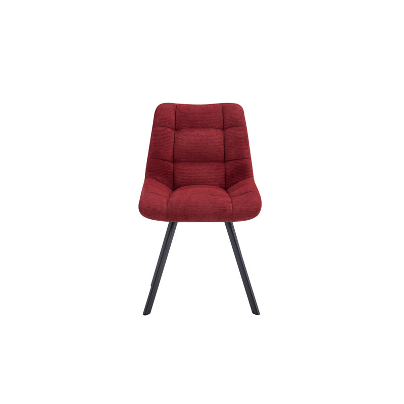 Ephemerine 49cm H Upholstered Metal Side Chair, Red