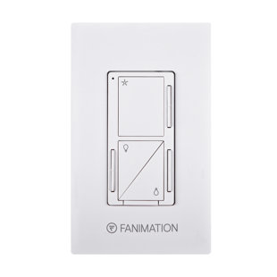 Ceiling Fan Wall Control - 3 Speed Fan and Uplight/Downlight - White