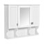 Armoire à pharmacie murale avec miroir et tablettes ouvertes, idéale pour le rangement et l'organisation de la salle de bain-926963274
