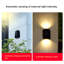 Night Light Solar Wall Light UP And Down Illuminate Outdoor Sunlight Lamp IP65 Modern Decor For Home Garden Porch, Black , 2 Pack